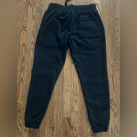 iBlanks Black Fleece Joggers Thin Blue Line Flag Sweatpants Size Small - Picture 3 of 5